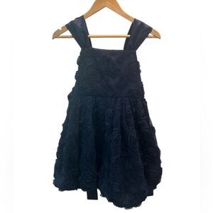 Bonnie Jean Navy Blue Rosette Party Dress Girls Size 14